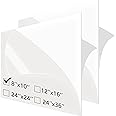 KEVJES Premium Glossy White Cast Acrylic Plexiglass Lucite Sheets-1/8 Inch Thick (3mm) for LED Panel,Sign,Crafting Project,Photo Frame,Laser Cutting and Engraving DIY and more-8x10 inch,2pack