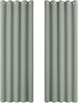 PONY DANCE Sage Green Blackout Curtains 2 Panels 66 x 90 Inches Eyelet view 7