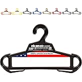 Rhino Tough Hook Heavy Duty Clothes Hangers – Made in USA, Military Grade Coat Hanger for Body Armor – 200-lb Capacity Suit Hangers – The Everyday for Everything, The Indestructible Hanger, 1 Black