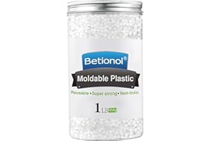 Betionol Moldable Plastic Clay, 1Lb/16oz White Modeling Clay Thermoplastic Beads for DIY Modeling Making Creative Activity, Good Creating Teaching Kits for Adults or Kids