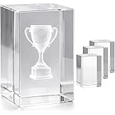 Cloudray 4 Pcs Cube Crystal Blank Blocks for 2D &amp; 3D Lazer Engraving Machines