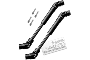 ARRCAT Universal Drive Shaft 2PCS 105-155MM RC Upgrades for 1/10 Axial SCX10 Redcat D90 Gen7 /Pro RC4WD GEN8 RC Crawler,RC Upgrade Parts Hop-Ups,Steel Full Metal Drive Shaft,Black (105-155 MM,2PCS)