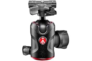 Manfrotto Compact Ball Head 496, Fluid Ball Head for Camera Tripod, Camera Stabilizer, Photography Equipment, for Precise Framing