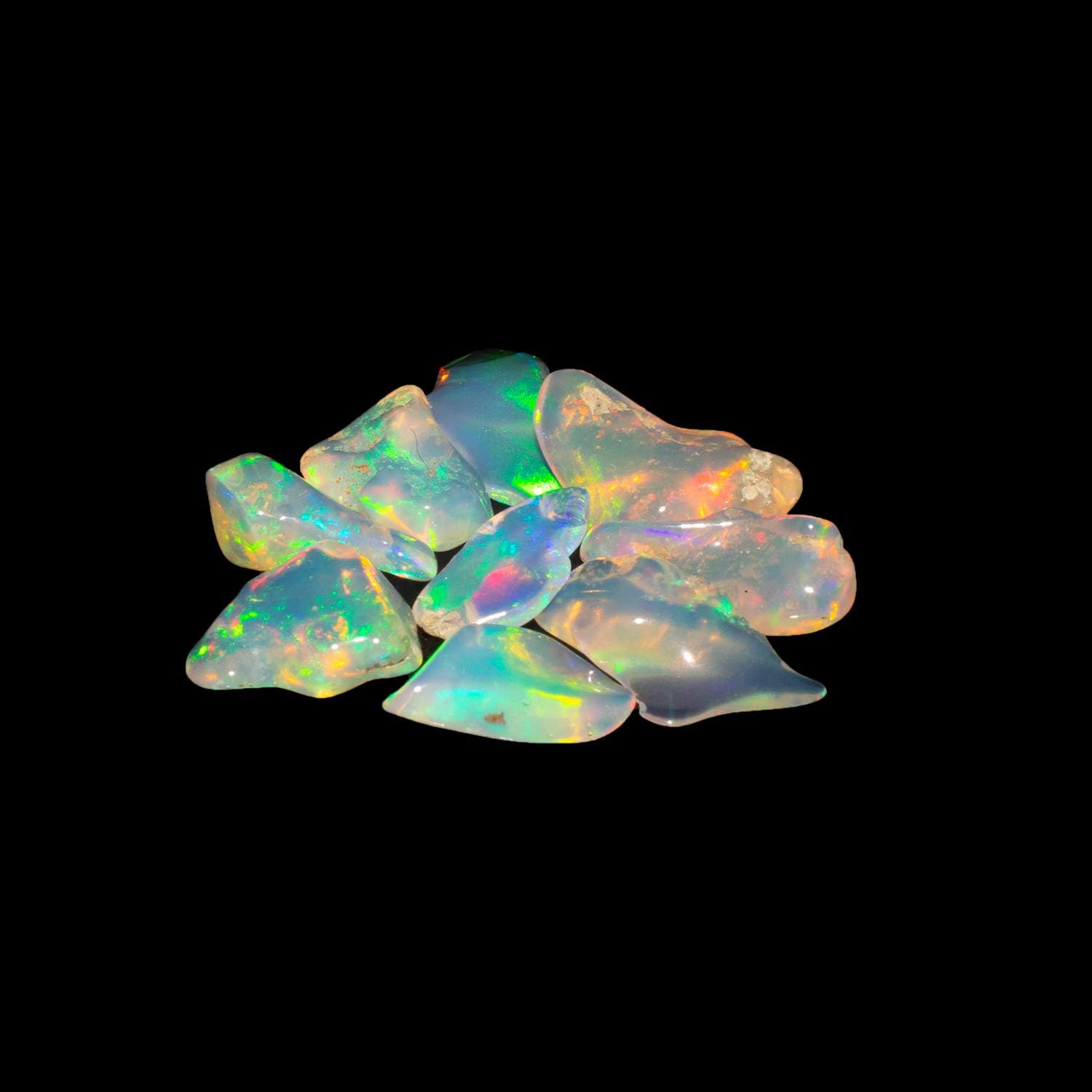 Jaguar Gems AAA Natural Opal Polished Nuggets Stone, Ethiopian Opal Polished Nuggets, DIY-Jewelry Making, Wire Wrapping, Chakra Healing, Ultra-Fire Striking Gem, Opal Gemstones and Cystals
