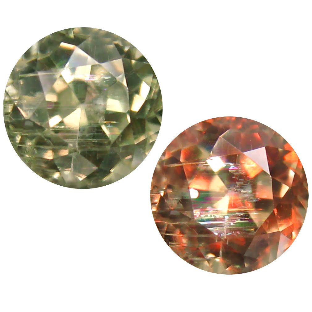 Deluxe Gems 1.76 ct Round Cut (7 x 7 mm) Turkish Color Change Diaspore Natural Loose Gemstone