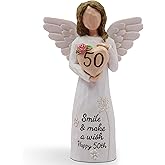 AcowSpt 50th Birthday Gifts for Her, 50th Birthday Gifts for Women, 50 Year Old Gifts for Women, Sculpted Hand-Painted Figurine