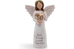AcowSpt 50th Birthday Gifts for Her, 50th Birthday Gifts for Women, 50 Year Old Gifts for Women, Sculpted Hand-Painted Figurine
