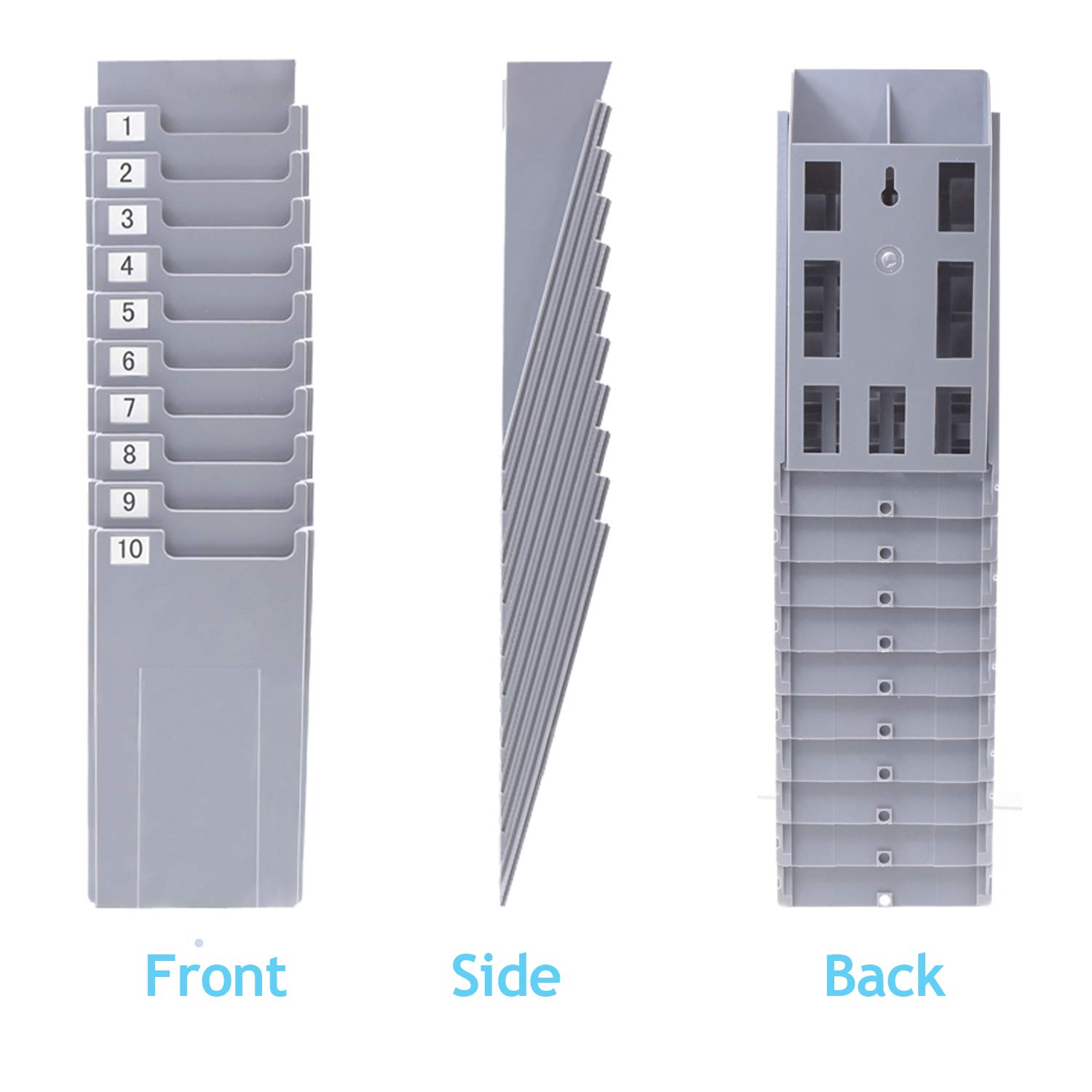 NADAMOO Time Cards Rack Retractable Time Card Holder with 10Pocket