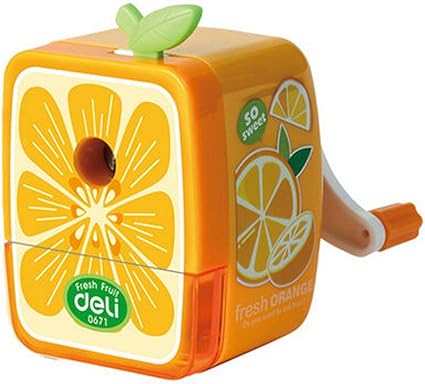 Linda Dibujos Animados De Frutas Oficina Aula Mano Girar Sacapuntas Mandarina Amazon Es Oficina Y Papeleria