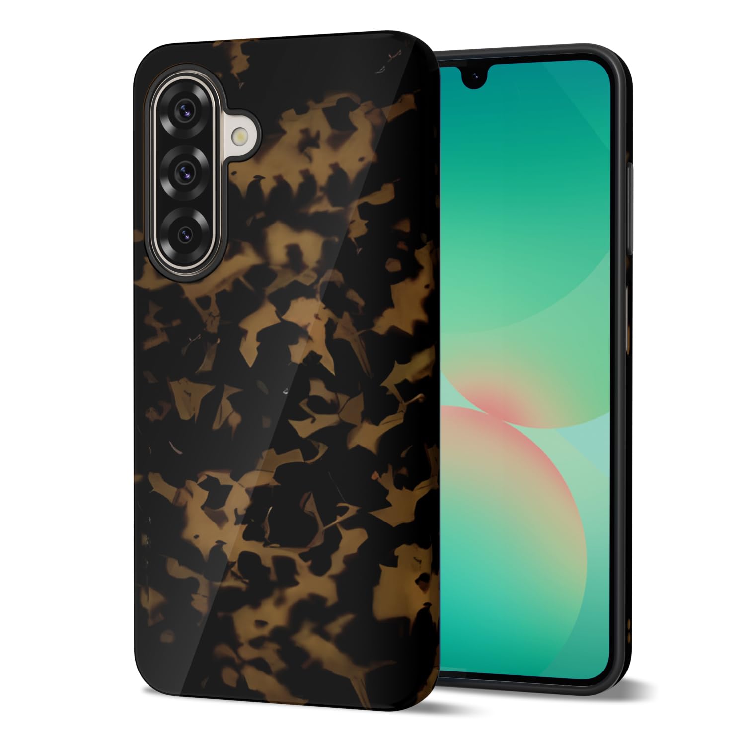 Svanove Tortoise Shell Phone Case for Samsung Galaxy A26 5G Case Girly, Cute Tortoise Case for Women, Luxury Trendy Retro Amber Pattern Animal Print Design, Aesthetic Turtle Hard Shell Plastic Cover