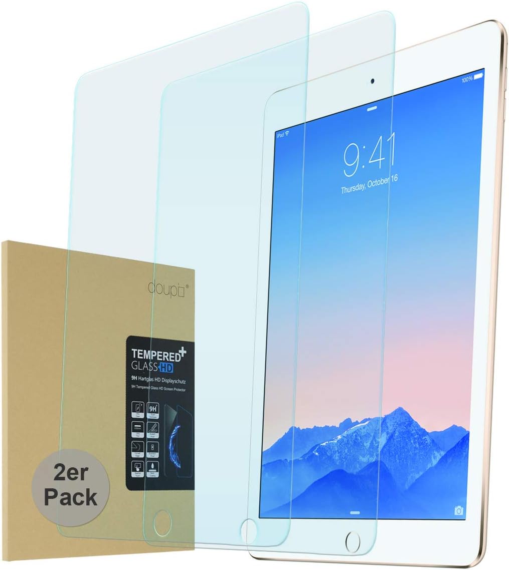 doupi 2X Screen Protector for iPad (2017, 2018), iPad Air/Air 2 / iPad Pro (9,7 inch) - Image 3