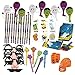 Halloween Terrific Toy Assortment Includes Paddle Balls, Eyebrows & Mustache Glasses,Pencils,Tattoos,Crayons in Halloween Box, Halloween Whistles, Pumpkin Face Coil Spring Toys,