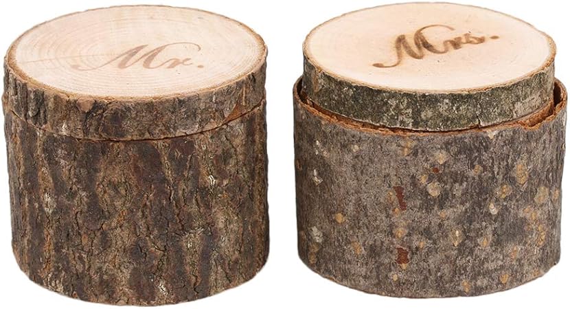 RDEXP - Caja de Madera cilíndrica para Anillos de Boda, 6 cm de diámetro: Amazon.es: Hogar