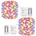 GDEALER 2 Pack Fairy Lights 20 Ft 60 Led Battery Operated Christmas Lights Waterproof 8 Modes Firefly String Lights Multi Color Twinkle Lights for Thanksgiving Christmas Decorations Bedroom Wedding