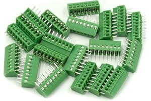 Hxchen 8-Pin 2.54mm Pitch 150V 6A PCB Mount Screw Terminal Block Connector - (20 Pcs)