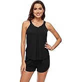 WiWi Pajamas for Women Tank Top Pajama Set Sleeveless Sleepwear Soft Shorts Pjs Sets Viscose from Bamboo Pj S-XXL
