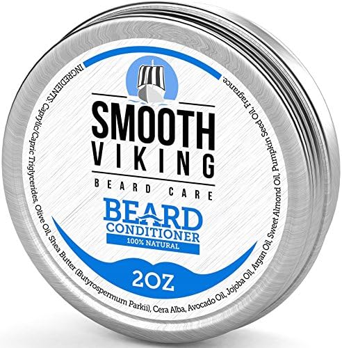 Beard Conditioner for Men - Leave-in Wax Conditioning Softener that Soothes Itching - Use With Beard Oil and Balm for Best Results and Growth - Argan Oil, Shea Butter and Beeswax - 2 OZ - Smooth Viking