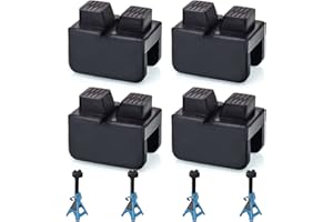 NITEGUY Jack Stand Pads, Universal Rubber Jack Pad Adapter, Rail Pinch welds Protector, for Jack Stand Universal Rubber Slotted Frame Rail Pinch Welds Protector, Weld Side Frame Rail Protector Pad, 4 Pack