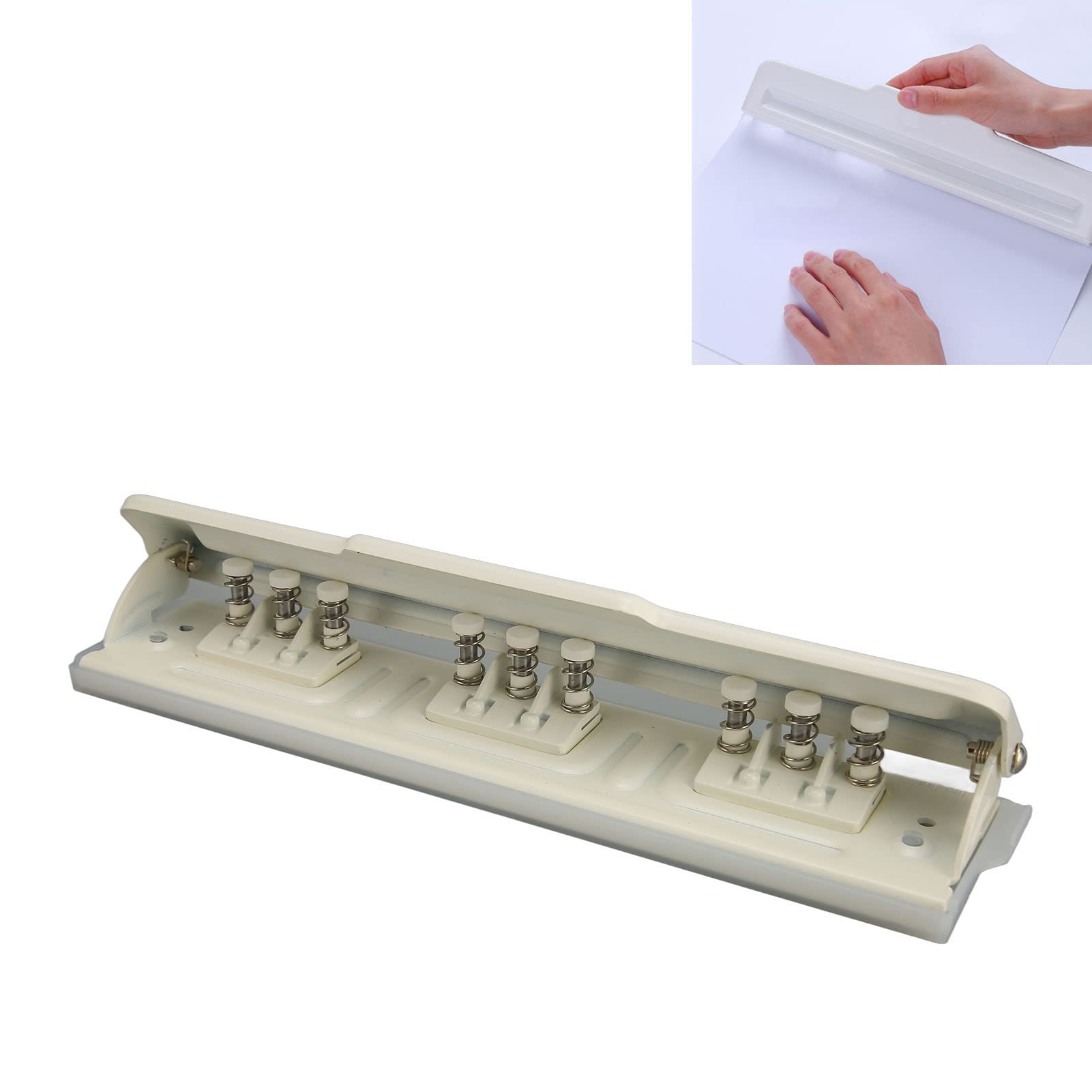 Hole Punch, 9 Hole Punch White Soft Pad for A4 B5 B6 A5 A6 Paper