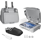 Arzroic RC 2 Protective Sun Hood Kit with Screen Protector & Neck Lanyard for DJI Mini 5/4 Pro, Mavic 4 Pro, Flip, Air 3S/3 A