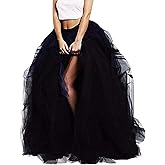 Lisong Women Maxi Tulle Floor Length Layered High Waist Spectial Occasion Skirt