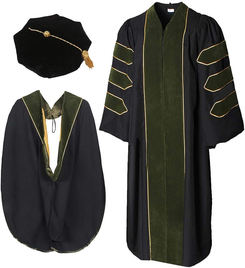 8 Sided Doctoral Tam Graduation Cap And Gown 77A