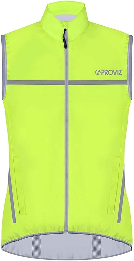 Proviz Women's Waterproof Classic Cycling Gilet, Yellow, US 4 Amazon