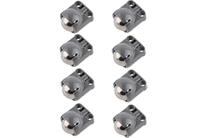 RCMALL 8PCS MOC Technical Steering Socket Caster Wheel Universal Wheel Stainless Steel Pivot Ball + Plastic Joint Socket Compatible with MOC Robot EV3 99948 92911 Building Blocks Power Functions