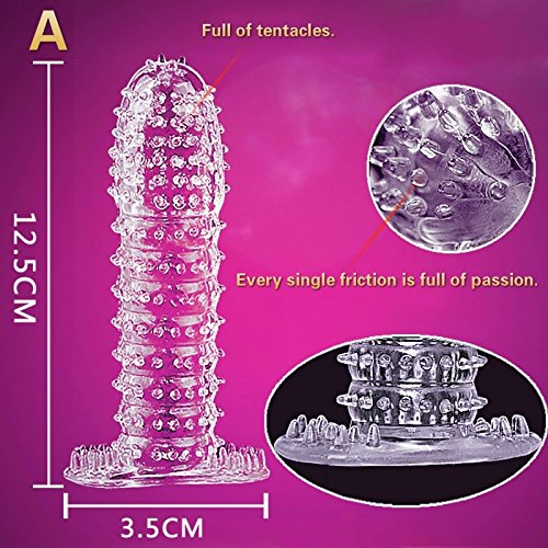 sandywident The Stimulation of Sex Toys Condoms Fashion Man's Sex Toy Crystal Lengthen Condoms Extend Time Increase Can Be Reused