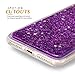 ESEEKGO Case Compatible iPhone 7 Plus, ESEEKGO Floating Liquid Case Compatible with iPhone 7 Plus Soft Cover TPU Bumper Bling Bling Case (Purple)