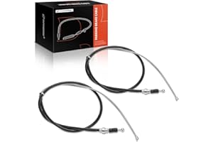 A-Premium Rear Driver and Passenger Side Parking Brake Cable Assembly Compatible with Volkswagen Models: Jetta 2000-2005, Jetta City 2007-2009, Golf, Golf City, Beetle, 2-PC Set