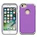 OEAGO iPhone 8 Case, iPhone 7 Case Cover [Drop Protection] [Shock Proof] Hybrid Dual Layer Rubber Plastic Impact Defender Rugged Slim Hard Case Cover Shell for Apple iPhone 8 / iPhone 7 - Violet