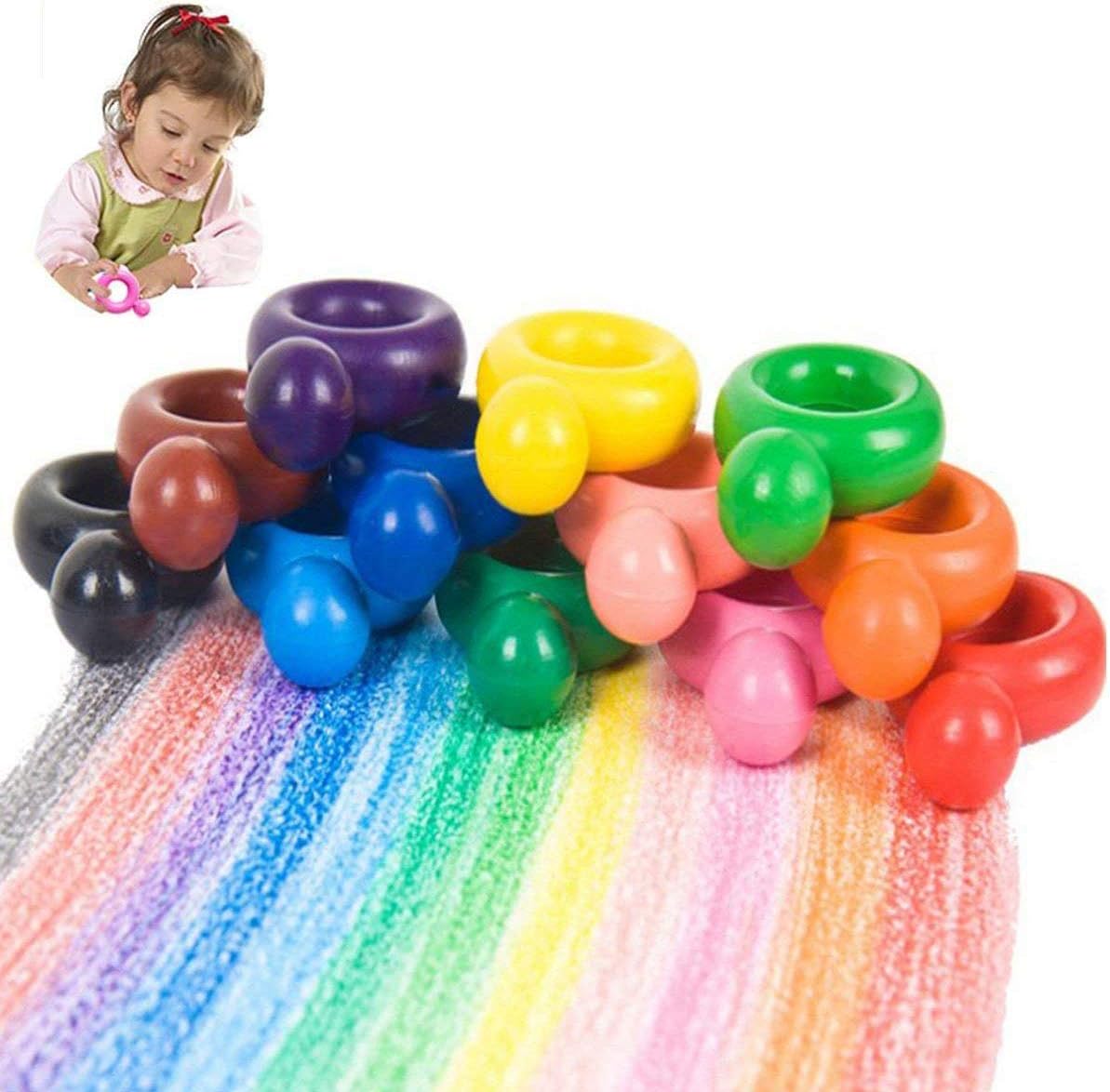 Camisin Crayones de Pintura de 12 Colores para Bebés, Crayones de Cera
