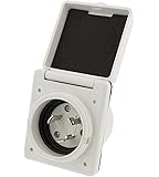 ABN Power Inlet Male Inlet Power Socket, Electric Inlet Box, 30a, 125 Volt – Outdoor Trailer, Boat, RV Power Inlet