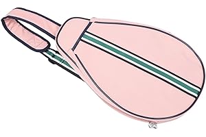 Abaodam Badminton Racket Bag for Women, Single Shoulder Tennis and Badminton Racquet Case with Zipper, Pink
