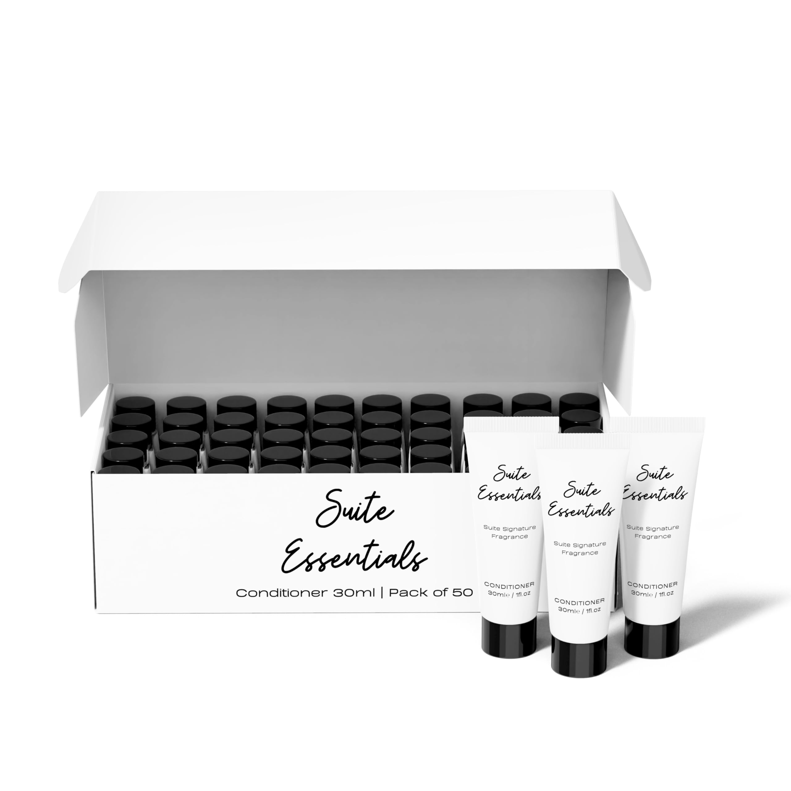 Suite Essentials 50 x 30ml Conditioner Bulk Pack - Ideal For Hotels, Guest Rooms, Airbnb & Hospitality, Recyclable Packaging, Mini Toiletries Conditioner Multipack