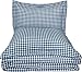 Amazon Basics Lightweight Microfiber Duvet Cover Set with Snap Buttons, Full/Queen, Gingham Plaid