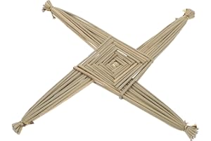Ipetboom Irish St Brigid’s Cross Large Woven Rush Wall Decoration, Traditional Catholic Irish Cross for Home