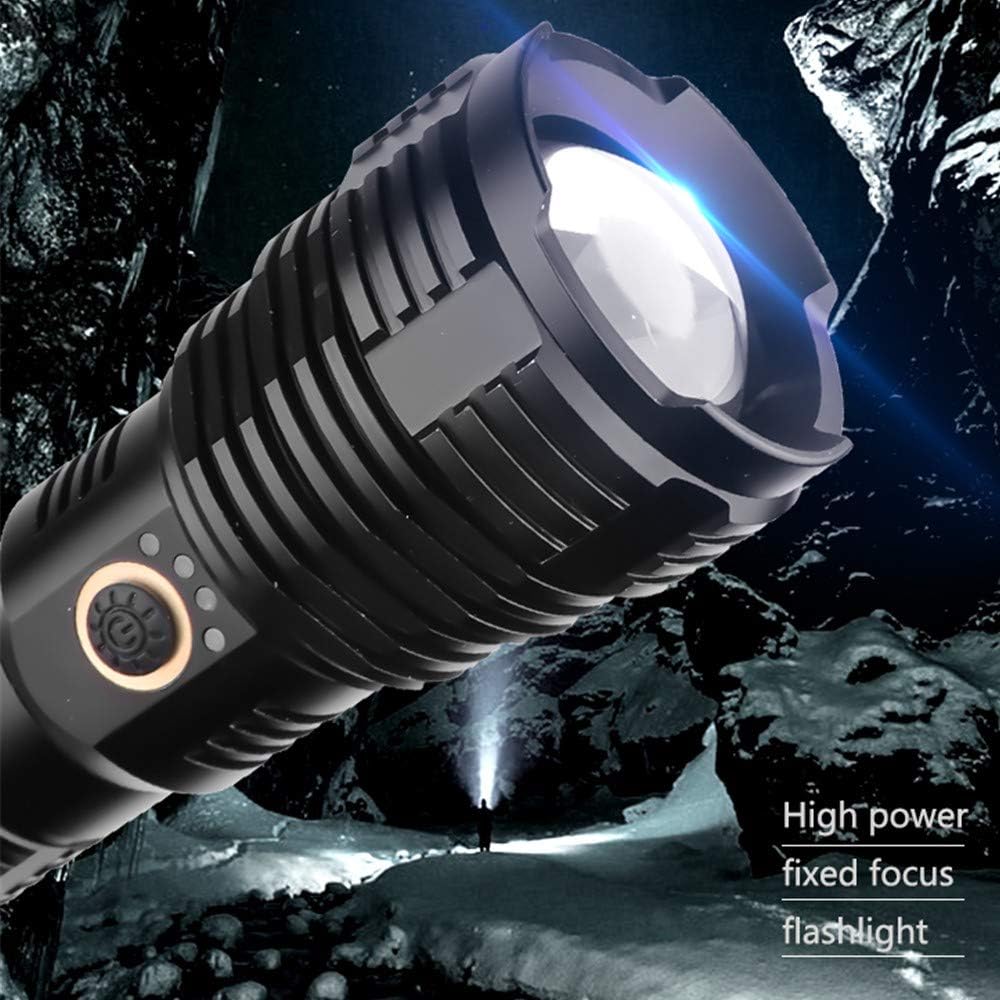 BESTSUN CREE XHP70.2 Flashlight Rechargeable, 10000 Lumen Super Power LED Tactical Flashlight Zoomable 5 Modes Bright Flashlight Torch with Power Display for Camping Hiking (Batteries Include) - - 