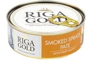 Smoked Sprats Pate "Riga Gold" (8.5 Ounce / 240 Gram) Imported from Latvia (Pack 3)