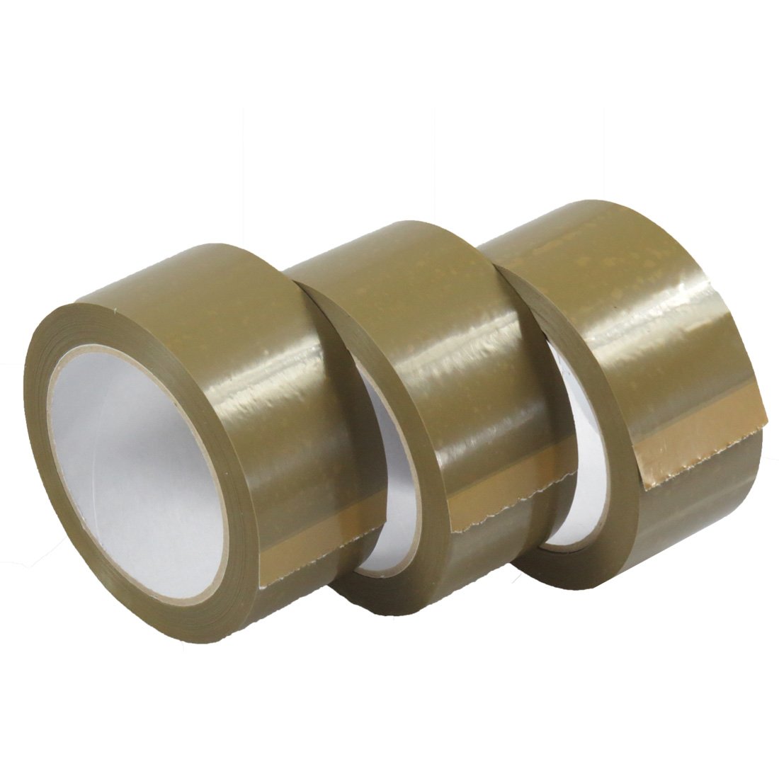Triplast 48 mm x 66 m Heavy Duty Vinyl PVC Parcel Packing Tape - Buff Brown (Pack of 3)