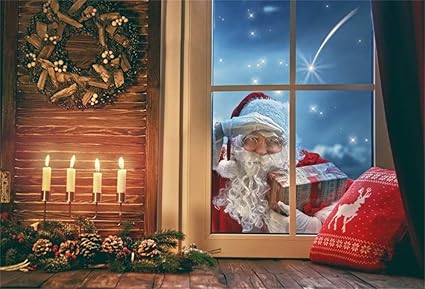 Sfondi Natalizi Presepe.Yongfoto 3x2m Vinile Fondali Fotografici Natale Babbo Natale Sta Bussando Alla Finestra Sfondi Foto Partito Studio Fotografico Puntelli Amazon It Elettronica