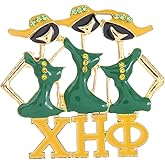 Womenhood Sorority Nursing Jewelry Greek Letter Chi Eta Metal Brooch Pin Lady Friendship Forever Member Annversary Gifts Fashion