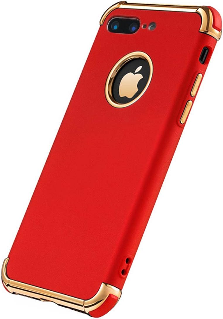 Tverghvad for iPhone 7 Plus Case, Ultra Slim Flexible Matte Cover Case Compatible for iPhone 7 Plus (RED)