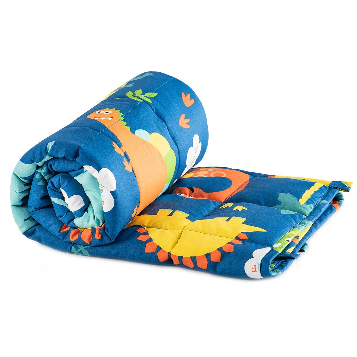 Sivio Kids Weighted Blanket, 3lbs, 36 x 48 inches, 100% Natural Cotton Heavy Blanket for Kids and Teens, Blue Dinosaur