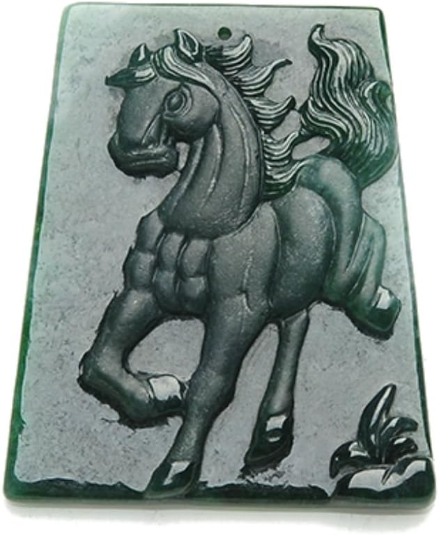 Omphacite Jadeite Jade (A Grade) " Horse" Chinese Zodiac