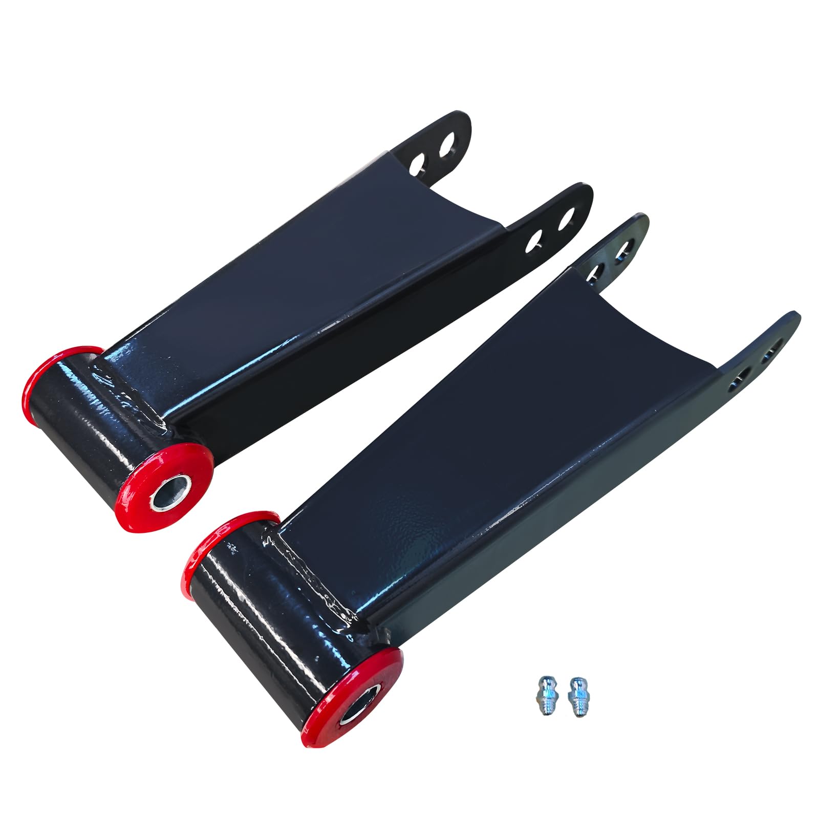 Photo 1 of 3" Drop Lowering Shackle Rear Kit: for Silverado Chevy GMC Sierra 2500HD 3500HD 1500HD 2WD 4WD 2001-2020 Leaf Spring Suspension Shackles Replaces 410730 More Stable Horizontal Comfortable (410730)