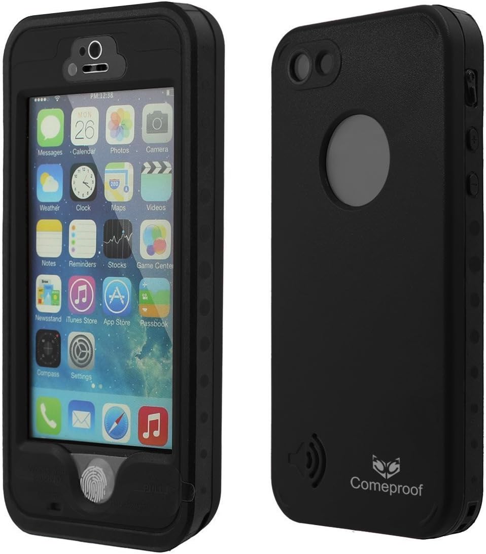 iPhone 5s Waterproof Case,Comeproof Shockproof Snowproof Dustproof Underwater Protection Case for iPhone 5/5s,Black