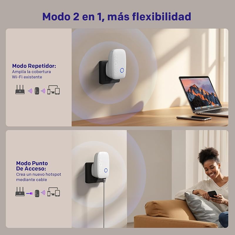 Repetidor WiFi AC1200, Amplificador WiFi Doble Banda — foto 3 de 8