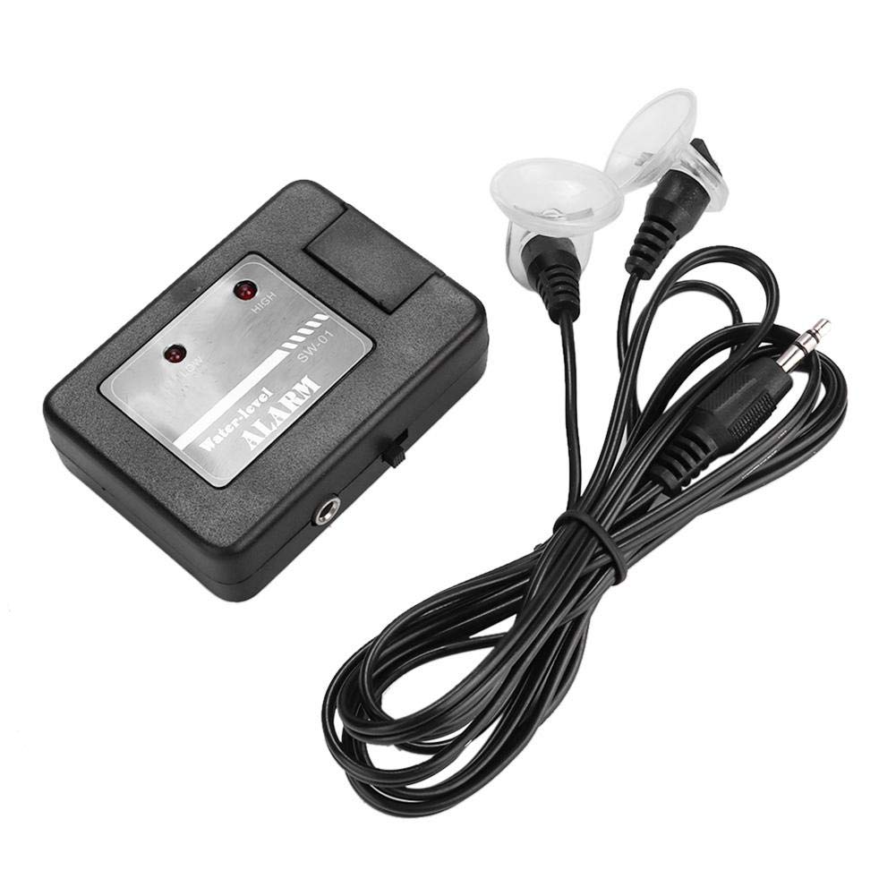 Pssopp Fish Tank Water Level Alarm and Aquarium Water Leak Detector with Sound & Light for High/Low Water Level Monitoring